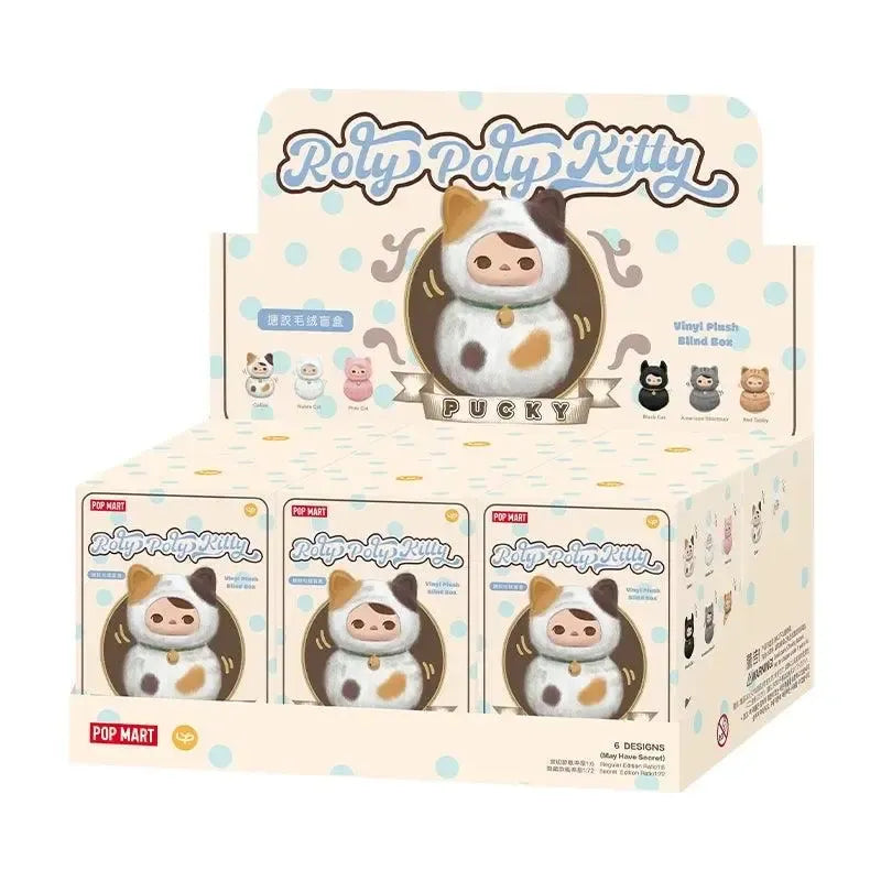 POP MART PUCKY Roly-Poly Kitty Series -Vinyl Plush Blind Box - Mocus Gift & Toys