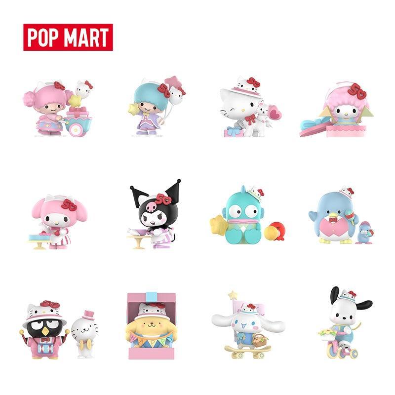 POP MART Sanrio characters Hello Kitty 50th Anniversary Series Figures Blind Box Action Toys Figure Birthday Gift Kid Toy(whole set)