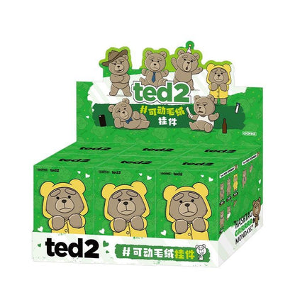 POP MART Ted2 Teddy Bear Action Plush Pendant Blind Box