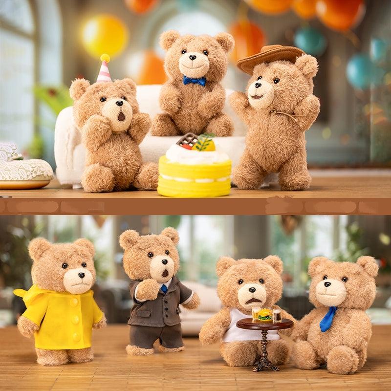 POP MART Ted2 Teddy Bear Action Plush Pendant Blind Box