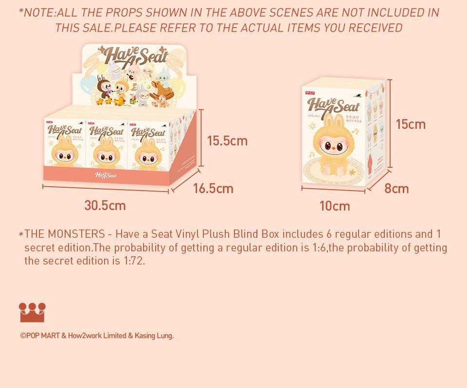 POP MART THE MONSTERS - Have a Seat Vinyl Plush Blind Box Action Toys Figure Birthday Gift Kid Toy