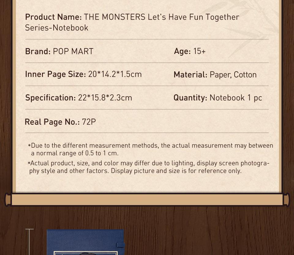 Pop MART THE MONSTERS Let 's Have Fun Together Series-Notebook