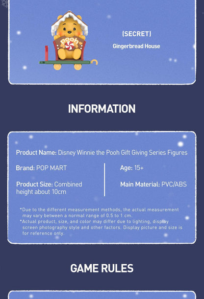POP MART Disney Winnie the Pooh Gift Giving Series Figures Blind Box Action Toys Figure Birthday Gift Kid Toy