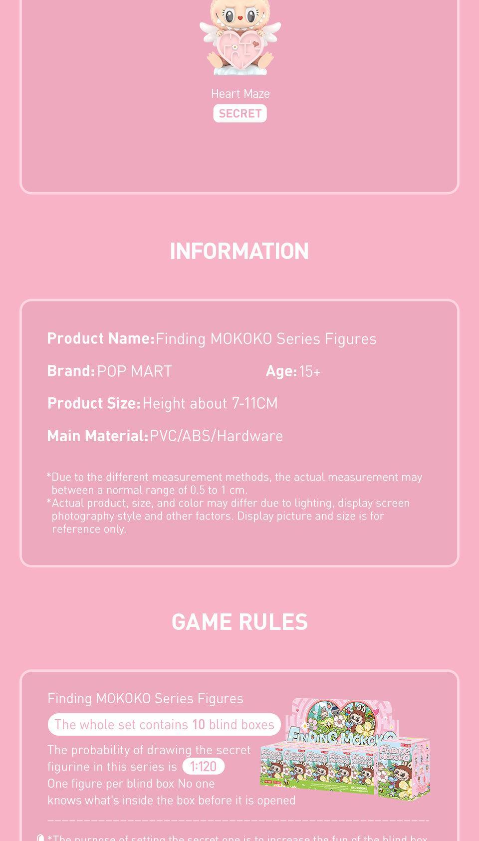 POP MART Finding MOKOKO Series Figures Blind Box Action Toys Figure Birthday Gift Kid Toy