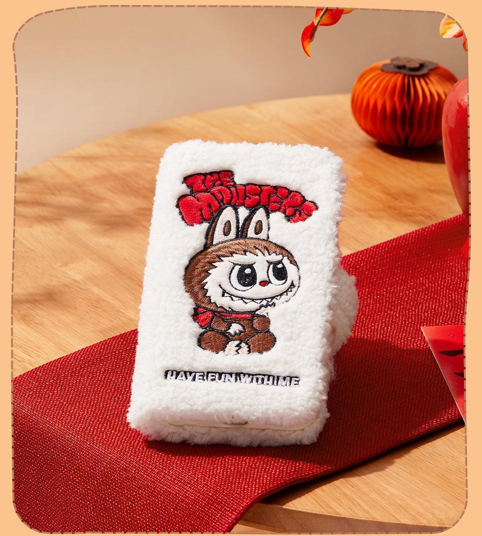 POP MART THE MONSTERS Classic Series-Plush Flip Phone Case for iPhone