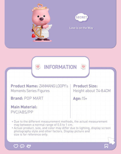 POP MART ZANMANG LOOPY’s Moments Series Figures Blind Box Action Toys Figure Birthday Gift Kid Toy（whole set））