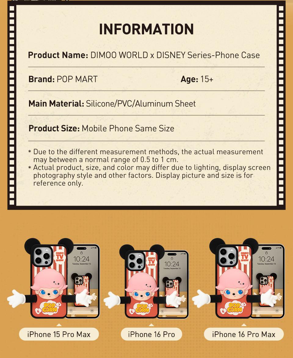 POP MART  DIMOO WORLD × DISNEY Series-Phone Case for iPhone 15 Pro Max / 16 Pro/16 Pro Max