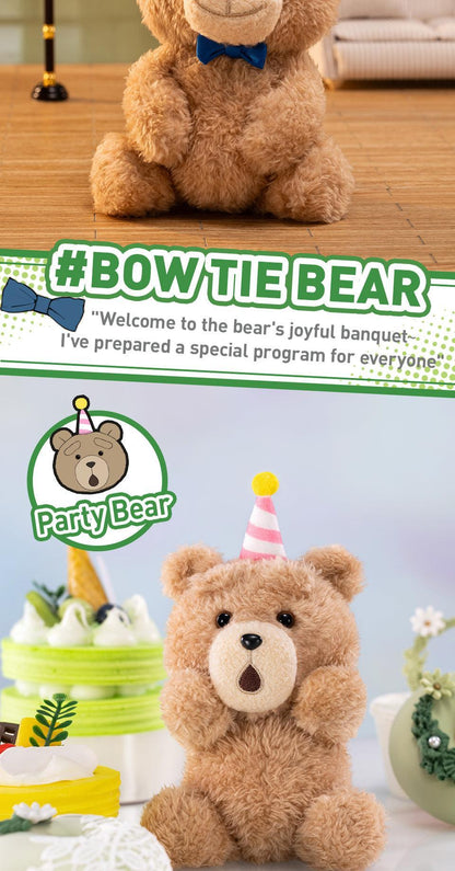 POP MART Ted2 Teddy Bear Action Plush Pendant Blind Box