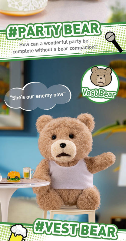 POP MART Ted2 Teddy Bear Action Plush Pendant Blind Box