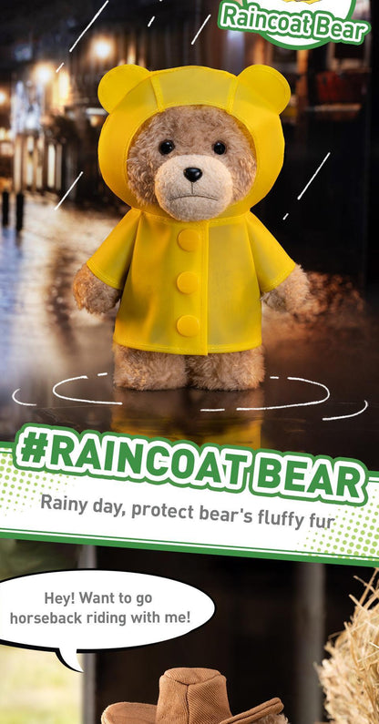 POP MART Ted2 Teddy Bear Action Plush Pendant Blind Box