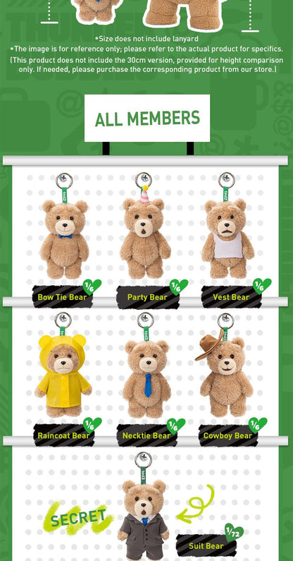POP MART Ted2 Teddy Bear Action Plush Pendant Blind Box