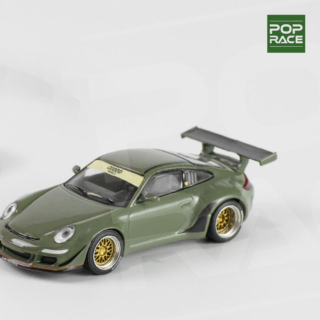 [HÀNG CÓ SẴN] Mô hình xe POPRACE 1:64 RWB 997 Dark Green (giá NET) PR640063