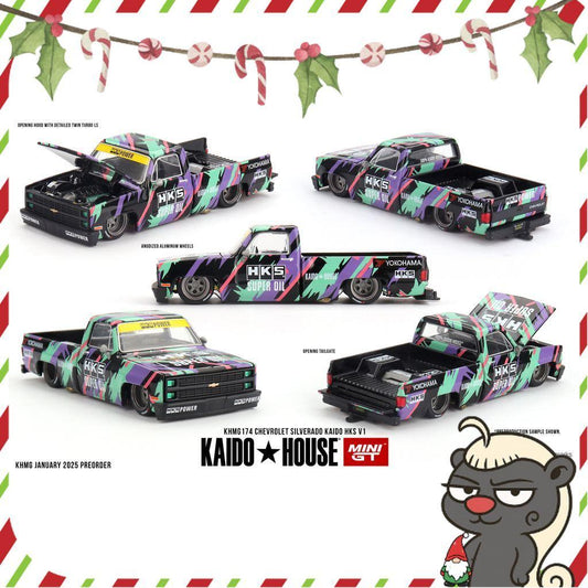 [HÀNG CÓ SẴN] Mô hình xe KAIDO HOUSE 1:64 Chevrolet Silverado KAIDO HKS V1 KHMG174