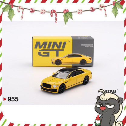 [HÀNG CÓ SẴN] Mocus Mô hình xe Mini GT 1:64 Bentley Flying Spur Monaco Yellow 955
