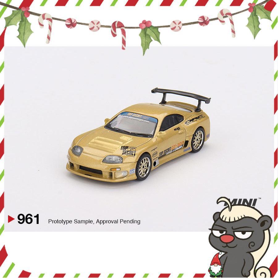 [HÀNG CÓ SẴN] Mocus Mô hình xe Mini GT 1:64 Toyota Supra (A80) Top Secret GT-300 Top Secret Gold 961