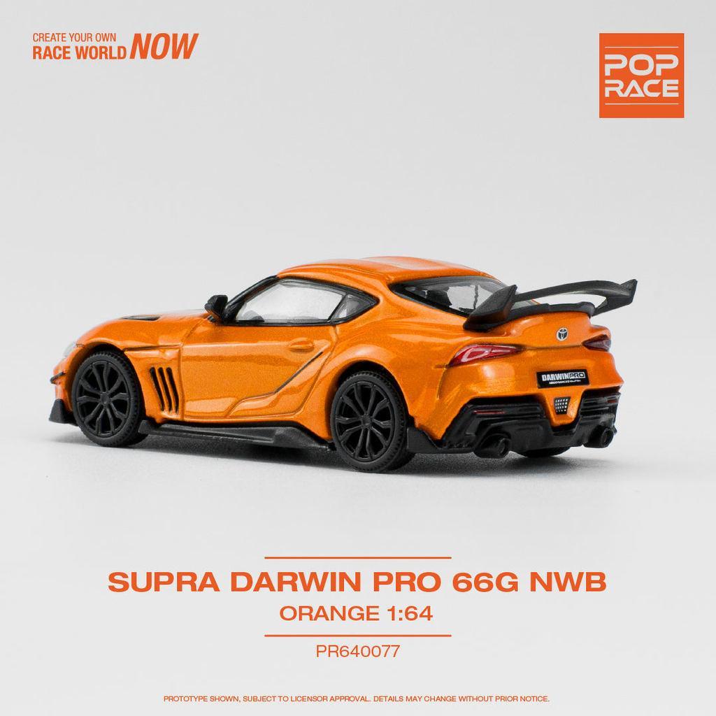 [HÀNG CÓ SẴN] Mô hình xe POPRACE 1:64 DARWIN PRO 66G NWB SUPRA ORANGE PR640077