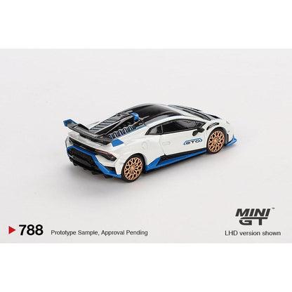 [HÀNG CÓ SẴN] Mocus Mô hình xe Mini GT 1:64 Lamborghini Huracán STO Bianco Asopo 788