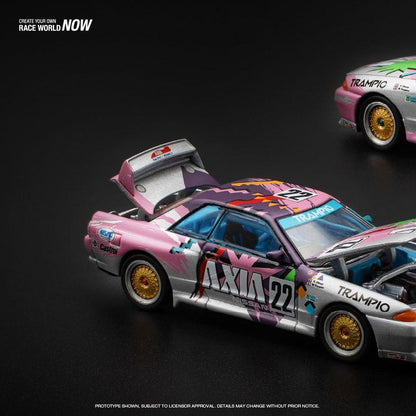 [HÀNG CÓ SẴN] Mô hình xe POPRACE 1:64 NISSAN SKYLINE GT-R R32 22 AXIA GROUP A PR640103