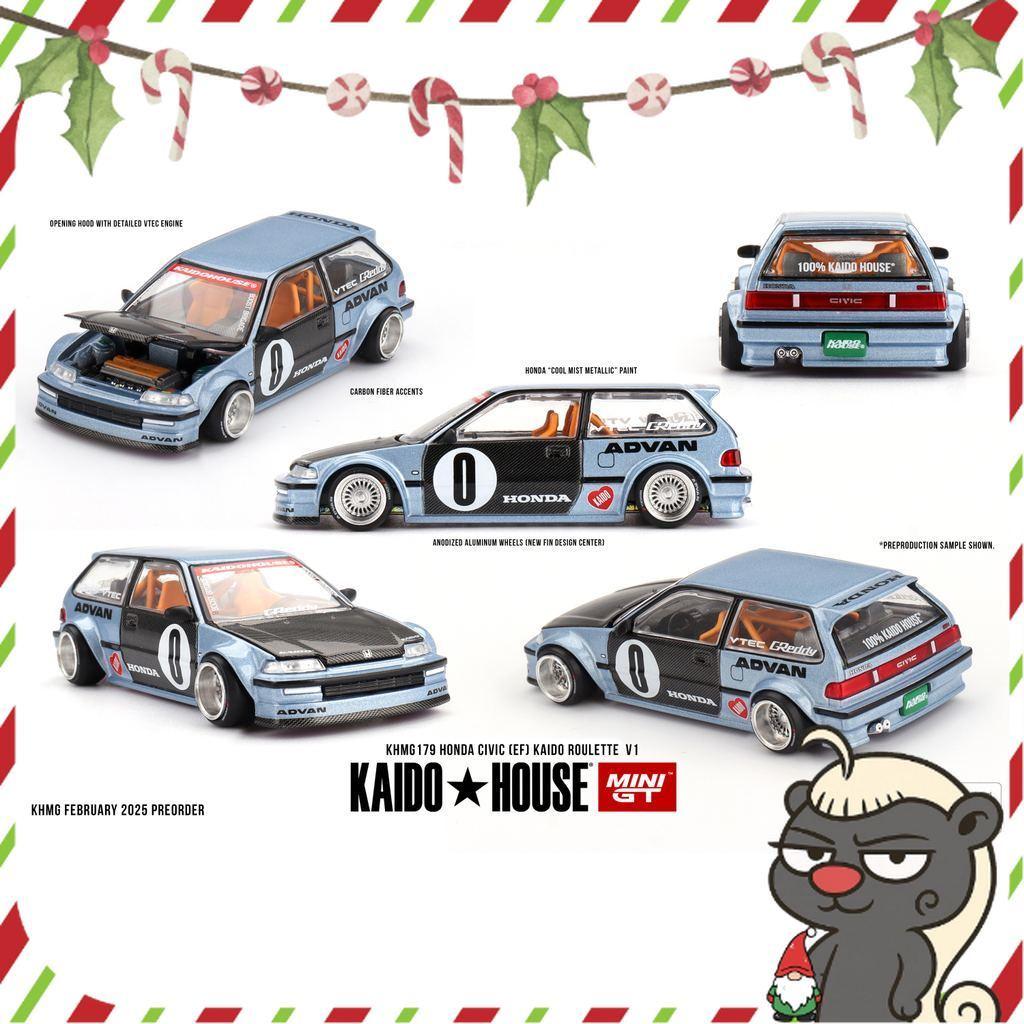 [HÀNG CÓ SẴN] Mô hình xe KAIDO HOUSE 1:64 Honda Civic EF Roulette V1 KHMG179