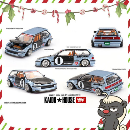 [HÀNG CÓ SẴN] Mô hình xe KAIDO HOUSE 1:64 Honda Civic EF Roulette V1 KHMG179