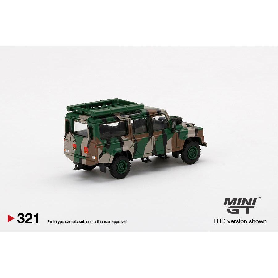 [HÀNG CÓ SẴN] Mocus Mô hình xe Mini GT 1:64 Land Rover Defender 110 Malaysian Army 321