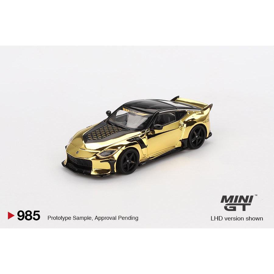 [HÀNG CÓ SẴN] Mocus Mô hình xe Mini GT 1:64 Nissan Z VeilSide FZ400 Gold Chrome 985