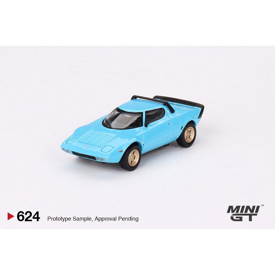 [HÀNG CÓ SẴN] Mocus Mô hình xe Mini GT 1:64 Lancia Stratos HF Stradale Azzuro Chiaro 624