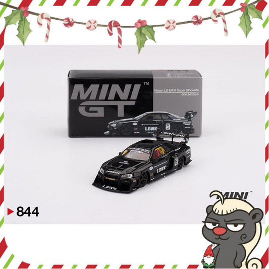 [HÀNG CÓ SẴN] Mocus Mô hình xe Mini GT 1:64 Nissan LB-ER34 Super Silhouette SKYLINE Black 844