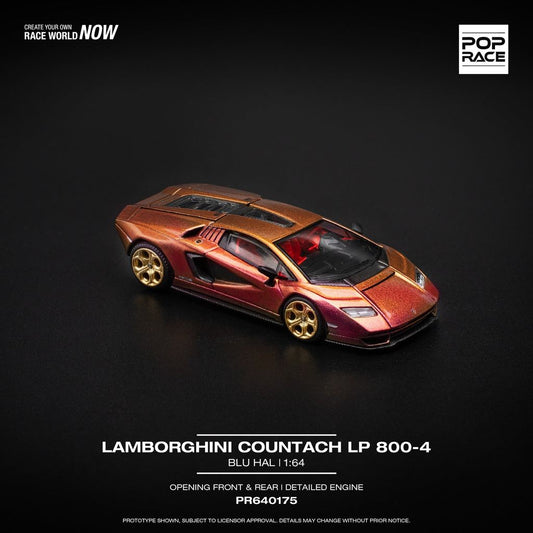 [HÀNG CÓ SẴN] Mô hình xe POPRACE 1:64 LAMBORGHINI COUNTACH LP 800-4 - BLU HAL PR640175