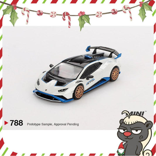 [HÀNG CÓ SẴN] Mocus Mô hình xe Mini GT 1:64 Lamborghini Huracán STO Bianco Asopo 788