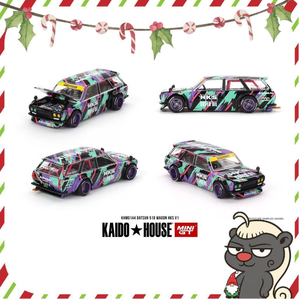 [HÀNG CÓ SẴN] Mô hình xe KAIDO HOUSE 1:64 DATSUN 510 WAGON HKS V1 KHMG144