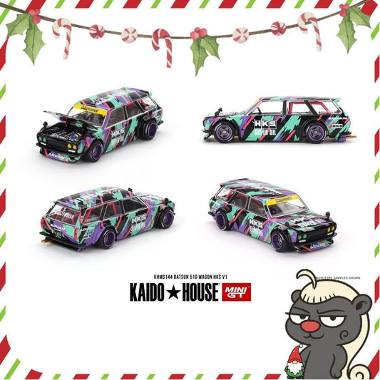 [HÀNG CÓ SẴN] Mô hình xe KAIDO HOUSE 1:64 DATSUN 510 WAGON HKS V1 KHMG144