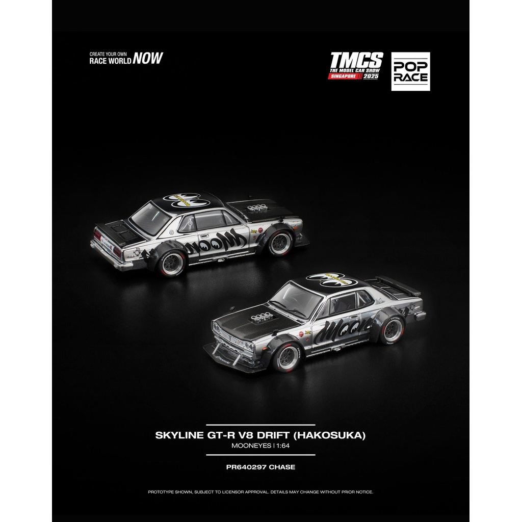 [HÀNG CÓ SẴN ]Inbox shop  Mô hình xe POPRACE 1:64 TMCS Singapore 2025 Skyline GT-R V8 Drift ( Hakosuka) PR640296