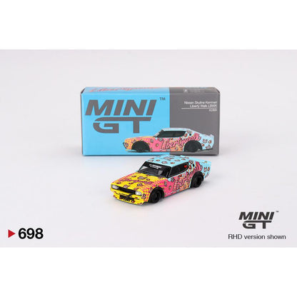 [HÀNG CÓ SẴN] Mô hình xe Mini GT 1:64 Nissan Skyline Kenmeri Liberty Walk LBWK KUMA MGT00698