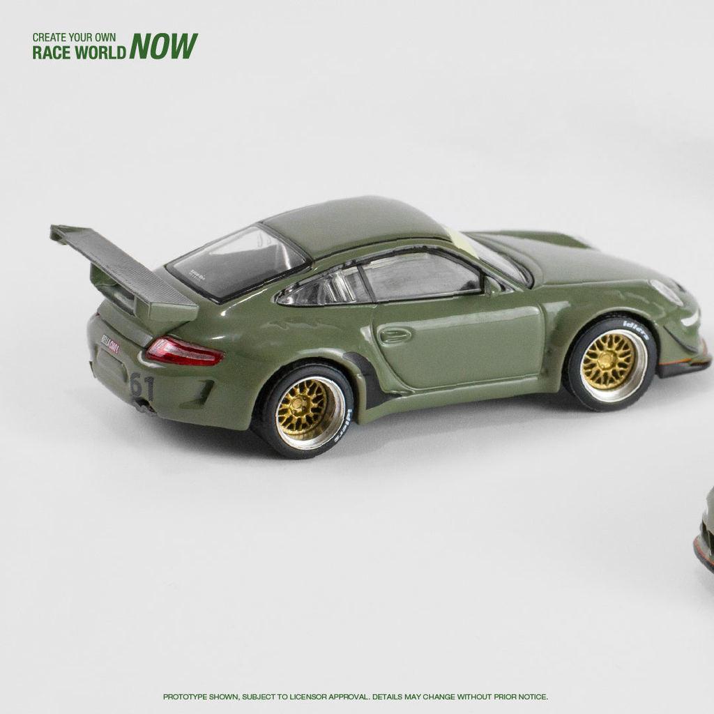 [HÀNG CÓ SẴN] Mô hình xe POPRACE 1:64 RWB 997 Dark Green (giá NET) PR640063