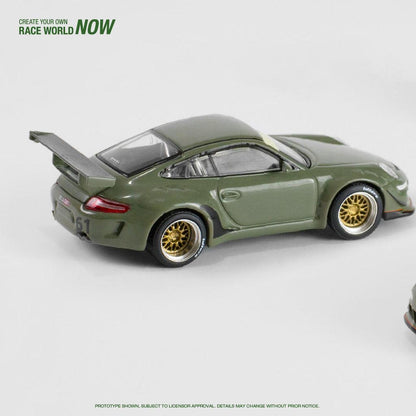 [HÀNG CÓ SẴN] Mô hình xe POPRACE 1:64 RWB 997 Dark Green (giá NET) PR640063