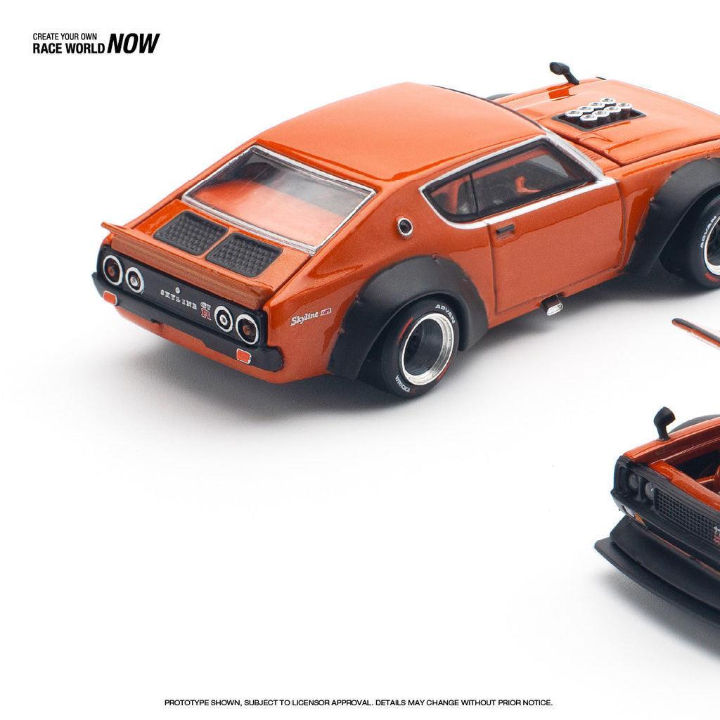 [HÀNG CÓ SẴN] Mô hình xe POPRACE 1:64 SKYLINE GT-R V8 DRIFT (KENMERI) ORANGE PR640173