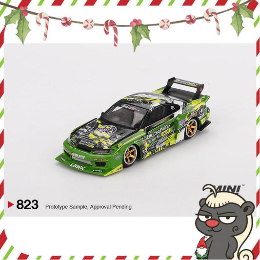 [HÀNG CÓ SẴN] Mocus Mô hình xe Mini GT 1:64 Nissan LB-Super Silhouette S15 SILVIA #555 V2 2024 Drift Japan 823