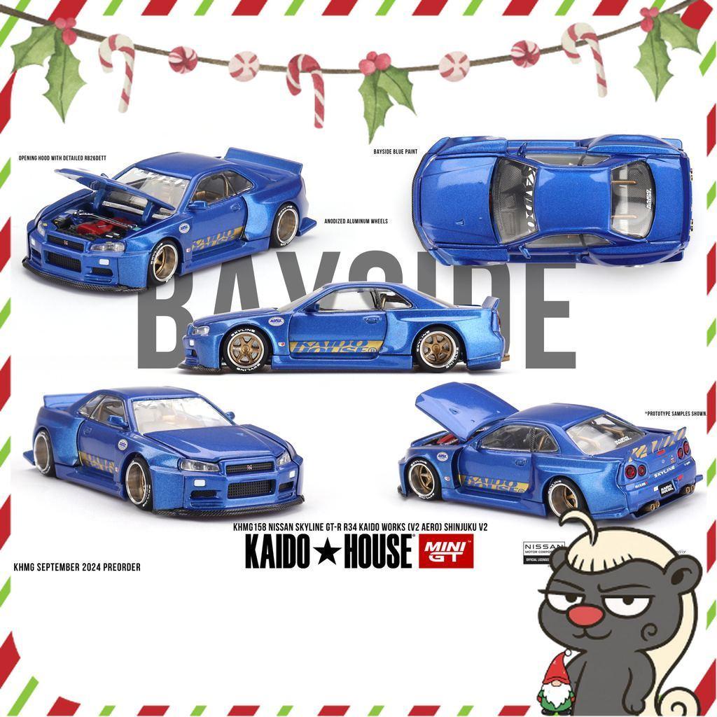 [HÀNG CÓ SẴN] Mô hình xe KAIDO HOUSE 1:64 Nissan Skyline GT-R (R34) Kaido Works (V2 Aero) SHINJUKU V2 KHMG158
