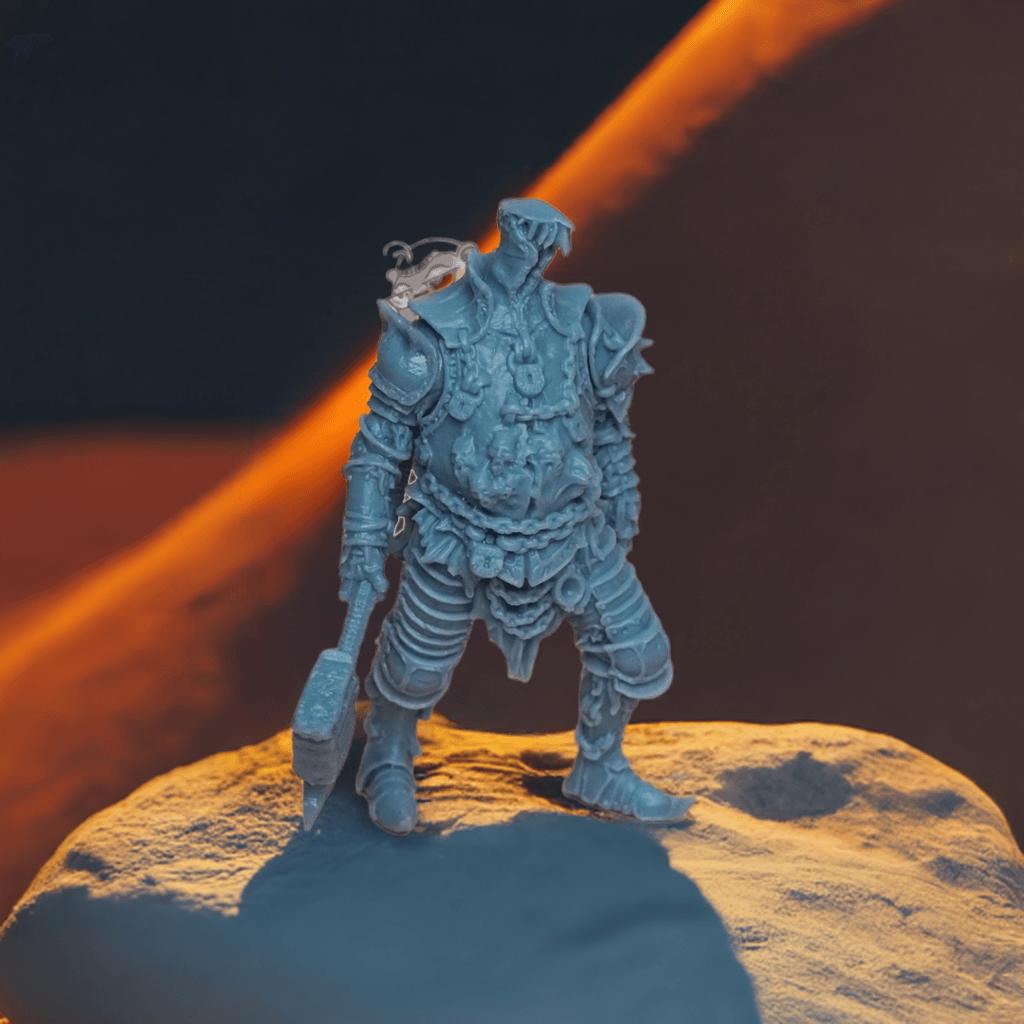 Phôi mô hình Figures Tướng Rìu 10cm nhựa Resin - Mocus Gift & Toys