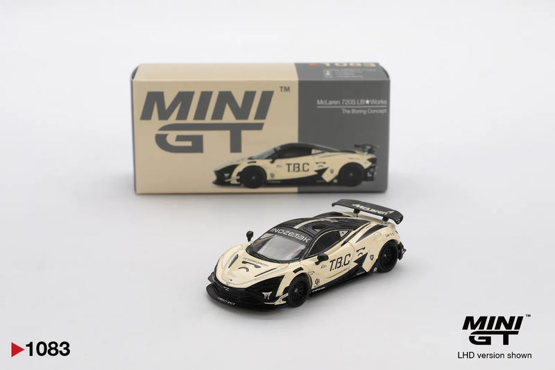 Mô hình xe McLaren 720S LB Works The Boring Concept 1:64 Mini GT #1083 Box