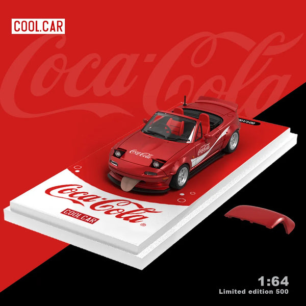 Mô hình xe COOL CAR 1:64 Mazda MX5 Metallic Red Coca-Cola