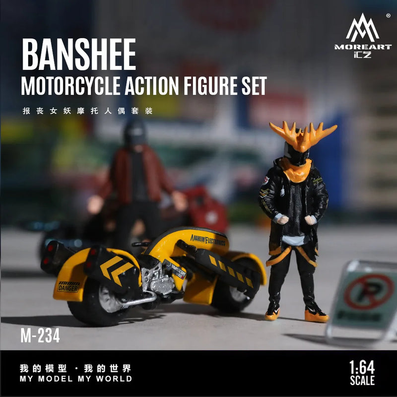 MOREART 1:64 Mô hình nhân vật Banshee Motorcycle Action Figure Set | Mô hình nhân vật mã MO222234