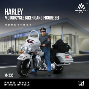 MOREART 1:64 Mô hình nhân vật Harley Motorcycle Biker Gang Set | Mô hình nhân vật mã MO222235