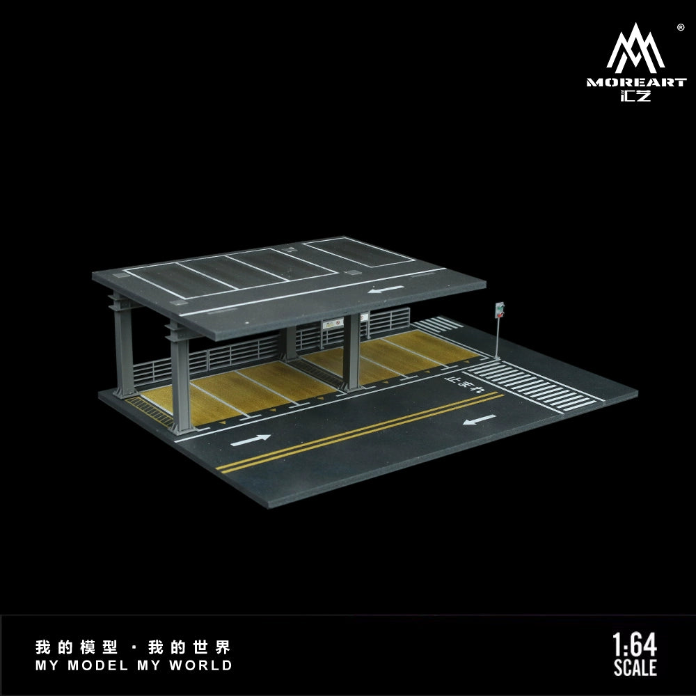 MoreArt 923004 Garage sửa xe đế kim loại lắp ghép 1/64