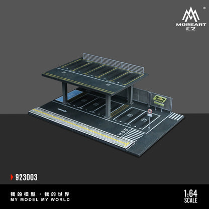 MoreArt 923004 Garage sửa xe đế kim loại lắp ghép 1/64