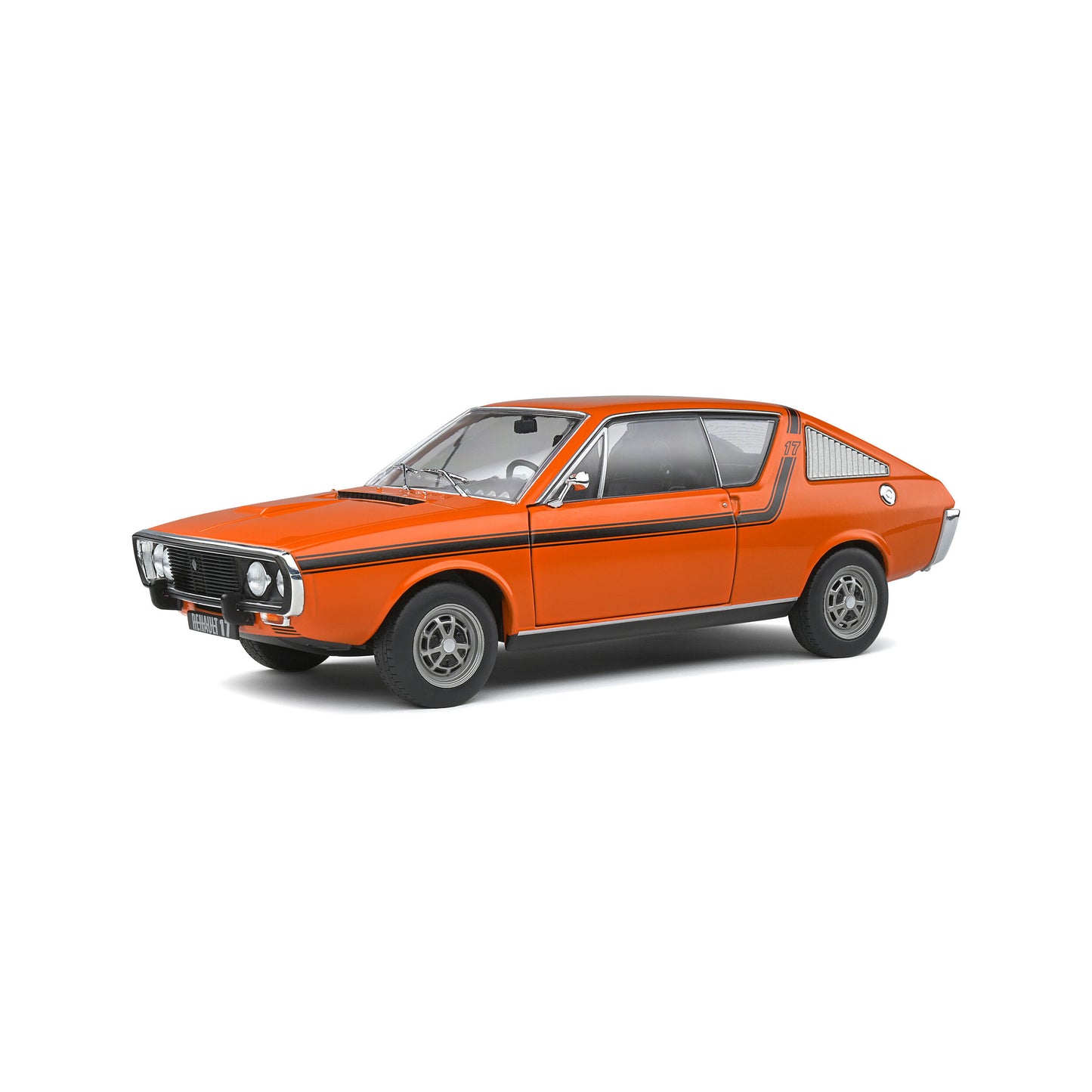 Mô hình xe Solido 1/18 Renault 17 TL – Orange 331 / Black stripes – 1973