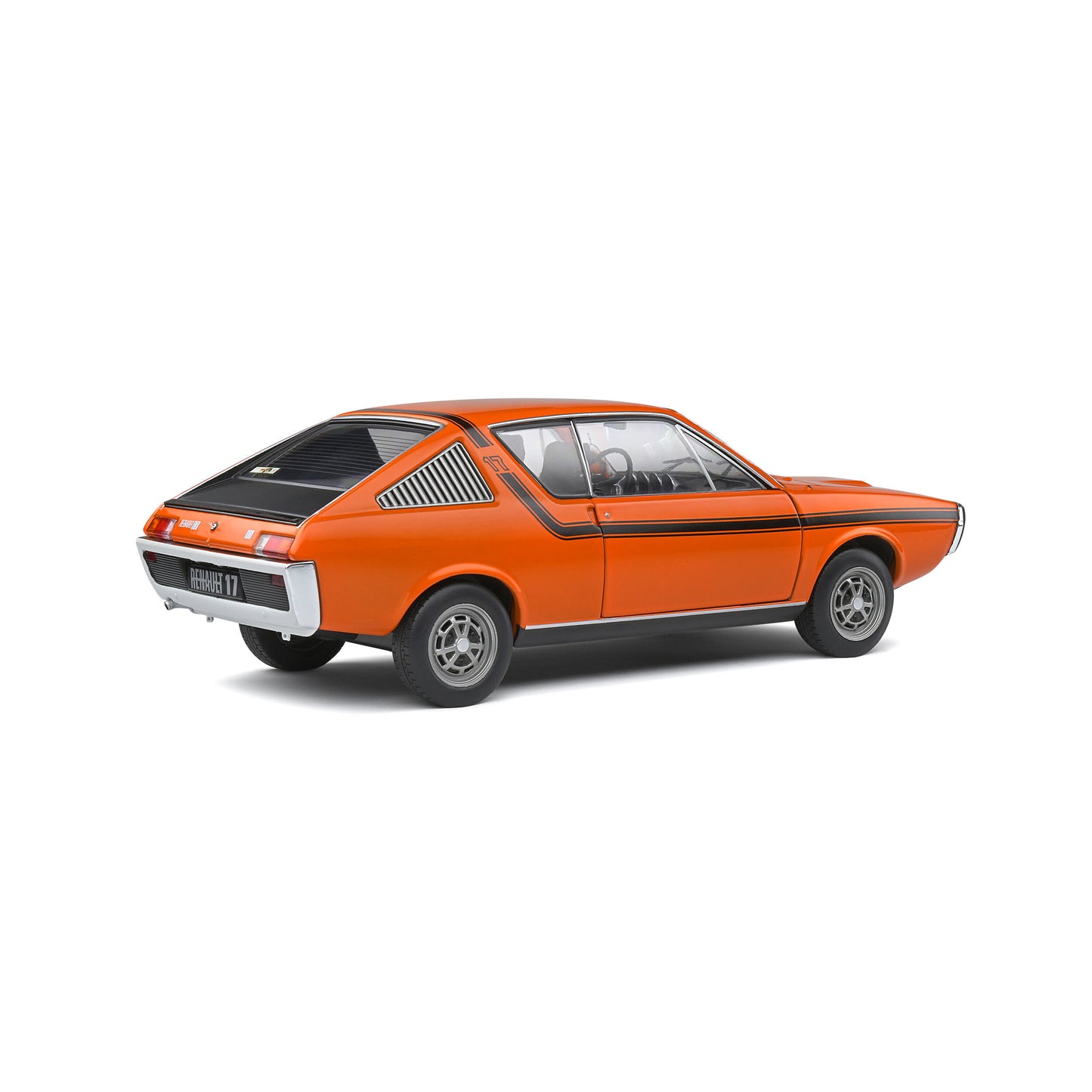 Mô hình xe Solido 1/18 Renault 17 TL – Orange 331 / Black stripes – 1973