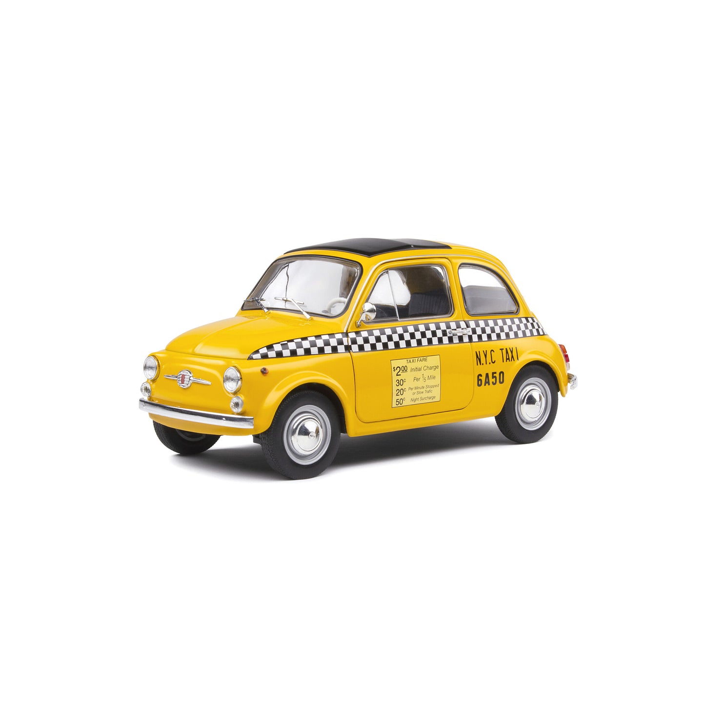 Mô hình xe Solido 1/18 Fiat 500 Taxi NYC – 1965