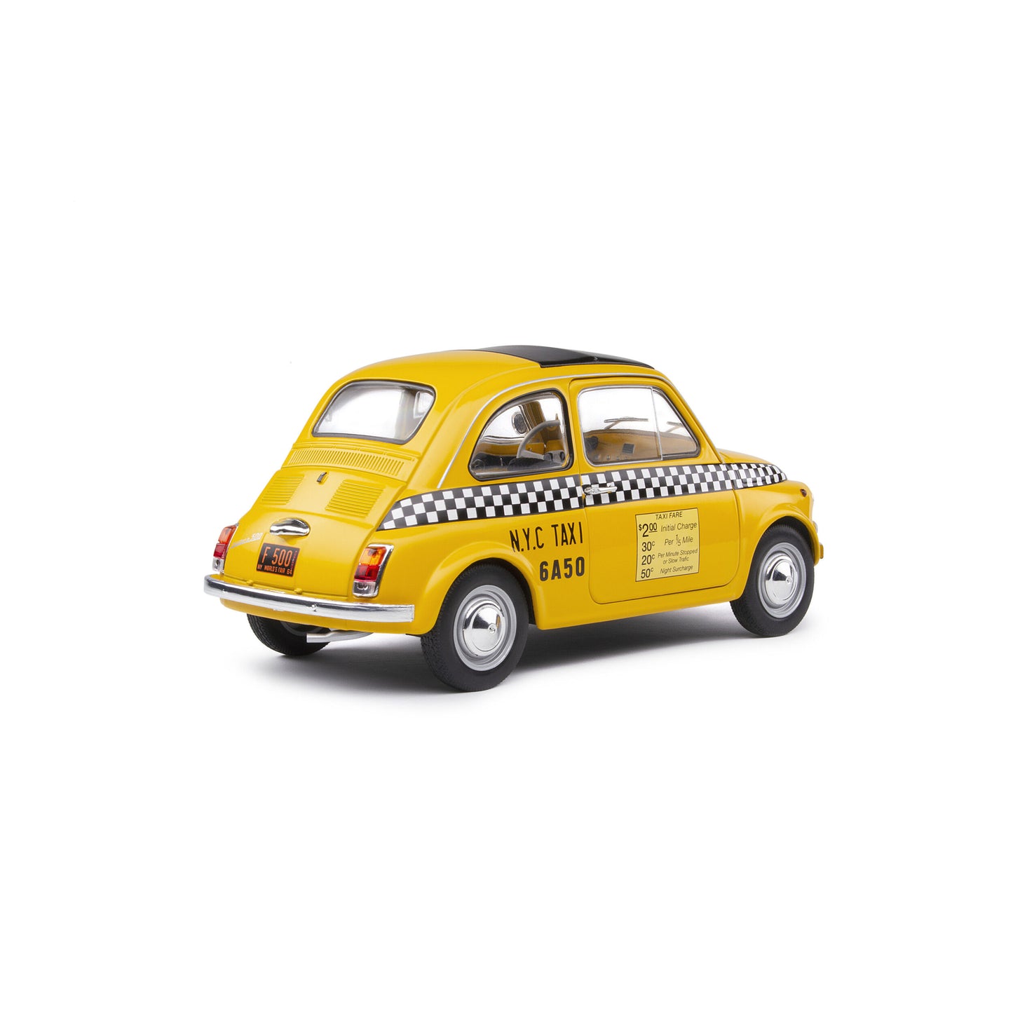 Mô hình xe Solido 1/18 Fiat 500 Taxi NYC – 1965